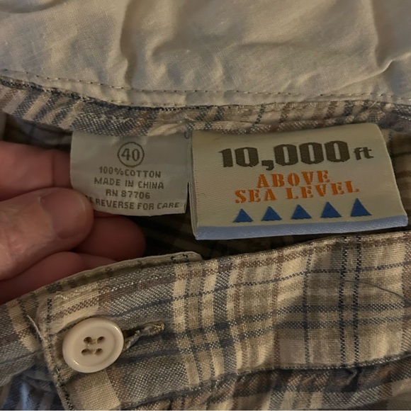 10,000 Ft Above Sea Level Plaid Shorts 40 Summer Classic Outdoor - Picture 3 of 3